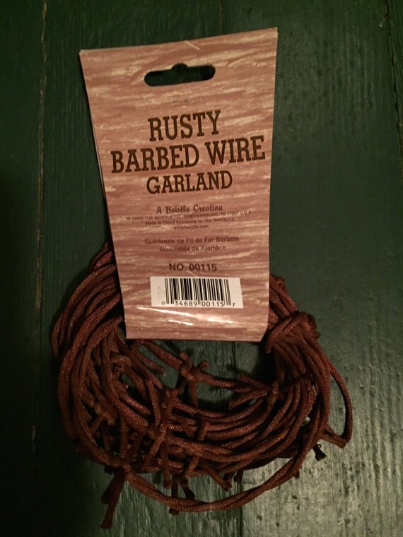 rusty barbed wire garland 2 pieces 12 foot each from rusty barbed wire garland 2 pieces 12 foot each from
