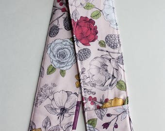 Camera Strap Cover- lens cap pocket and padding included- Vintage Rose