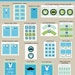 Little Man Baby Shower Printables Package, Printable Little Man Decorations, Blue, Green, Mustache, Boy Baby Shower, DIY, PRINTABLE