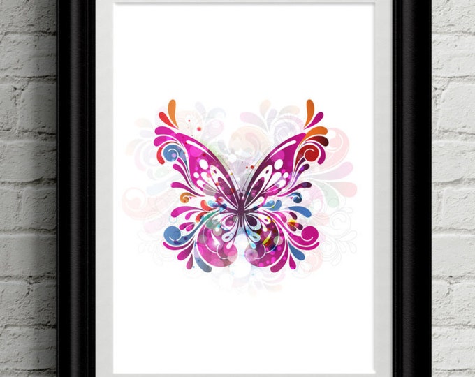 Butterfly Themed Kid's Bedroom Wall Art - Butterflies -Girls Room Decor - Boys Room Decor - Nursery Decor