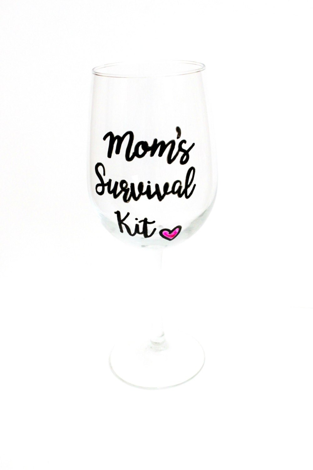 Mom Wine Glass Painted Wine Glasses Wine Glasses with