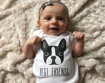 Baby clothes, Boston Terrier baby bodysuit, baby boy clothes, baby girl clothes, baby gift