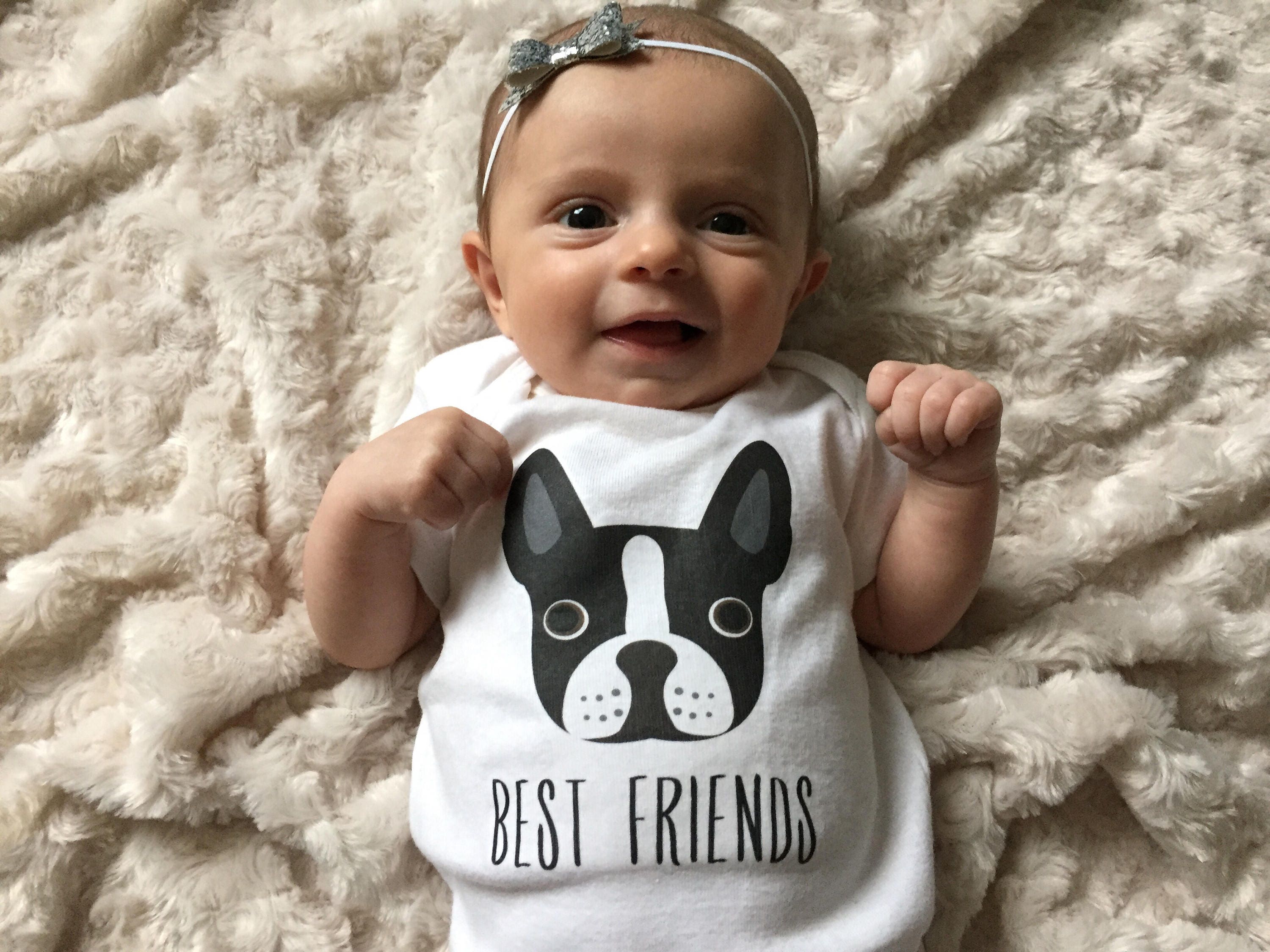 Baby clothes Boston Terrier baby bodysuit baby boy clothes