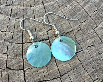 Light Blue Shells . Earrings . Marina Collection