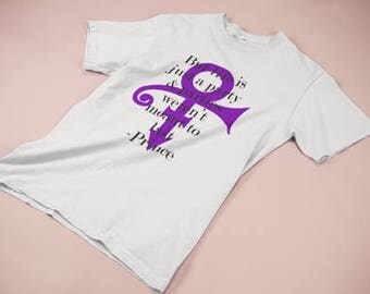 Prince T Shirt - Prince Shirt Life is Just a Party - Prince Memorabilia - Prince Symbol T Shirt - RIP Prince - Dearly Beloved