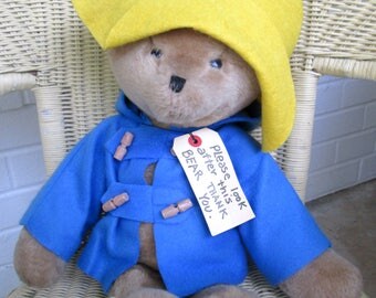 Vintage Paddington Bear Plush Doll Toy Stuffed Animal 1975 Eden Toys Collectible