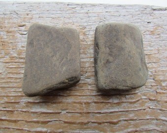 RUSTIC Stone Cabinet Knobs NATURALLY SQUARE Brown Stone Cabinet Knobs