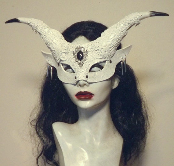 White Satyr Witch mask