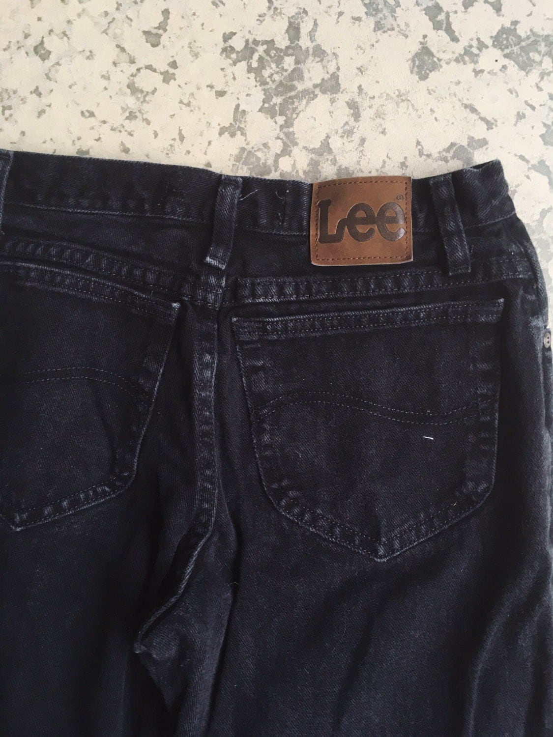 lee double black jeans