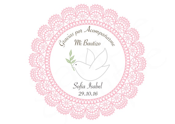 Dove Mi Bautizo -My Baptism Favor Tags - Printable file by The Lovely ...
