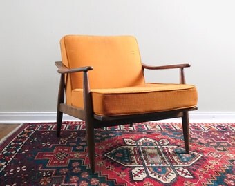 Vintage Mid Century Conant Ball Lounge Chair Russel Wright Style