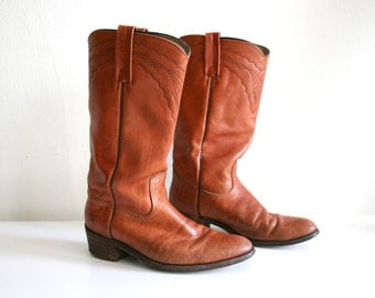 Frye Tan Cowboy Boots 10.5