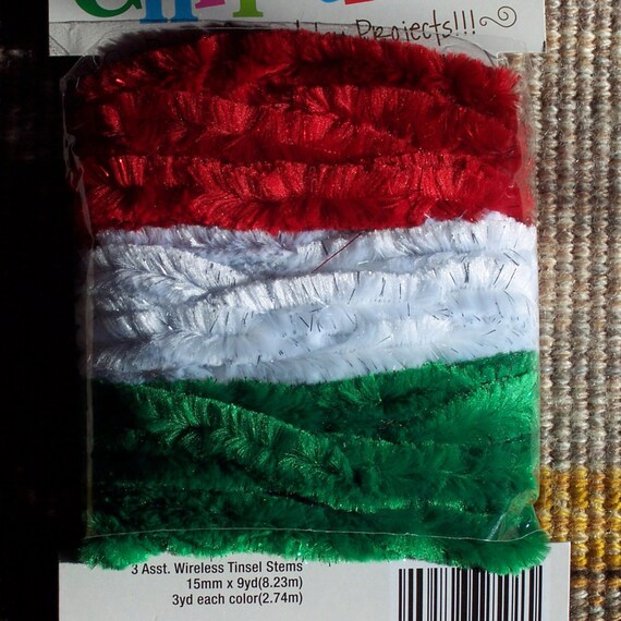 wireless chenille stems christmas color mix mini garland wireless chenille stems christmas color mix mini garland