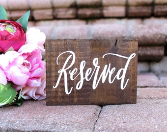 Wedding Reserved Sign, Rustic Wedding Signs, Wedding Aisle Signs, Rustic Wedding Decor