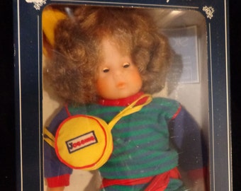 Corolle Catherine Refabert Doll - wavy brunette jogging suit new in box MIB 1980s French France doll