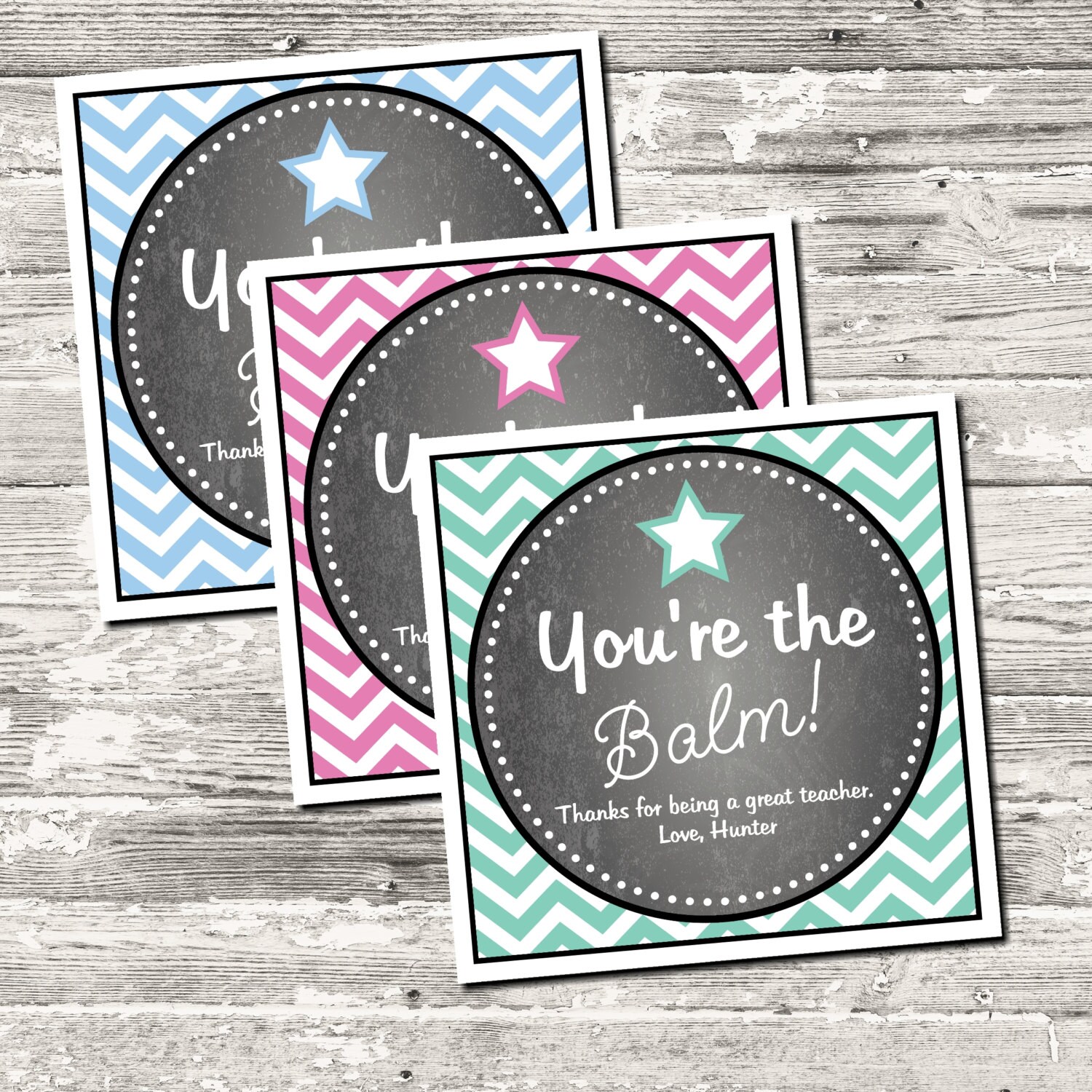 19 Color Choices Chevron You re The Balm Thank You Tag