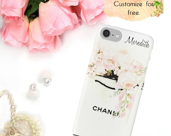 Chanel Phone Case, Chanel Shopping Bag, Watercolor Phone Case, iPhone X 6 7 8 Plus, Samsung Galaxy Edge Luxury Fashion Designer Phone Wallet