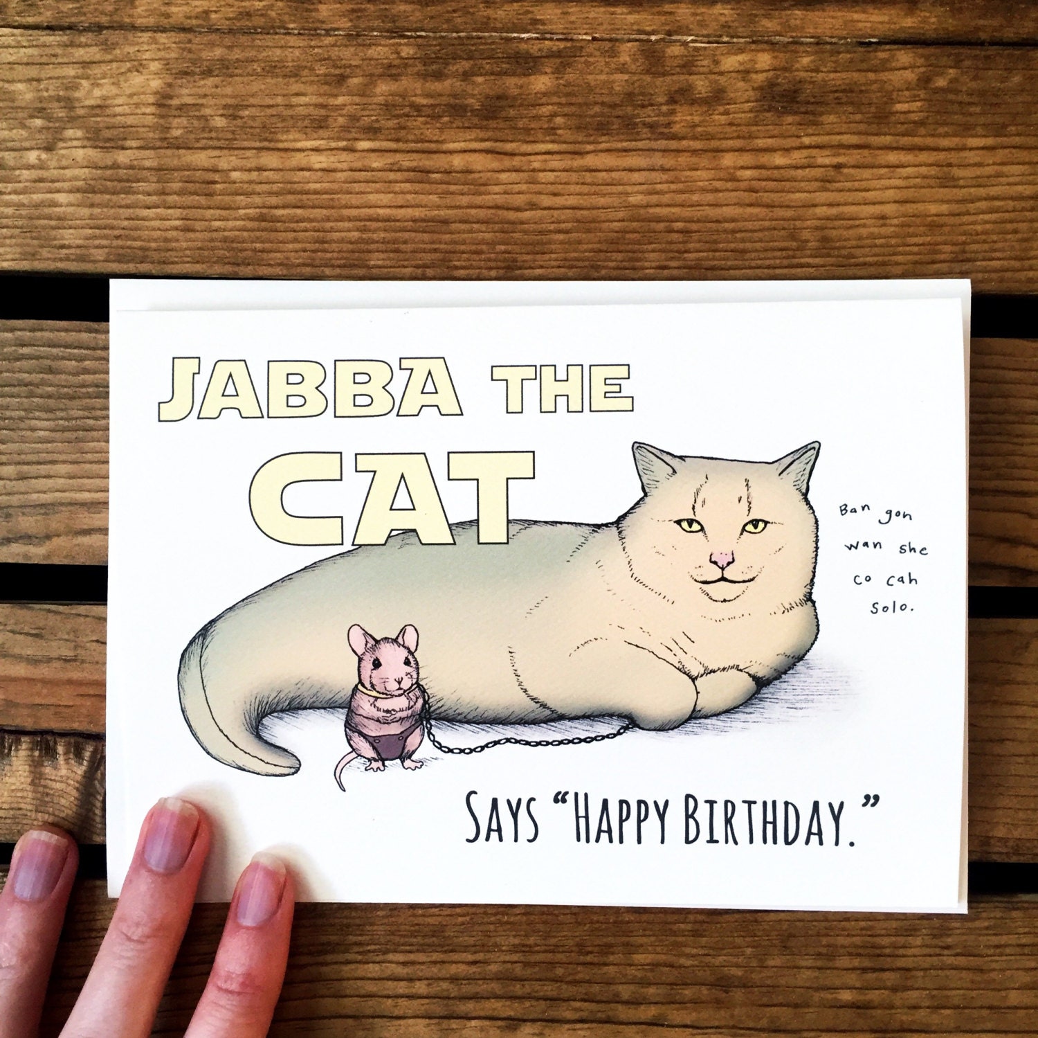 star wars birthday card funny cat birthday card jabba the