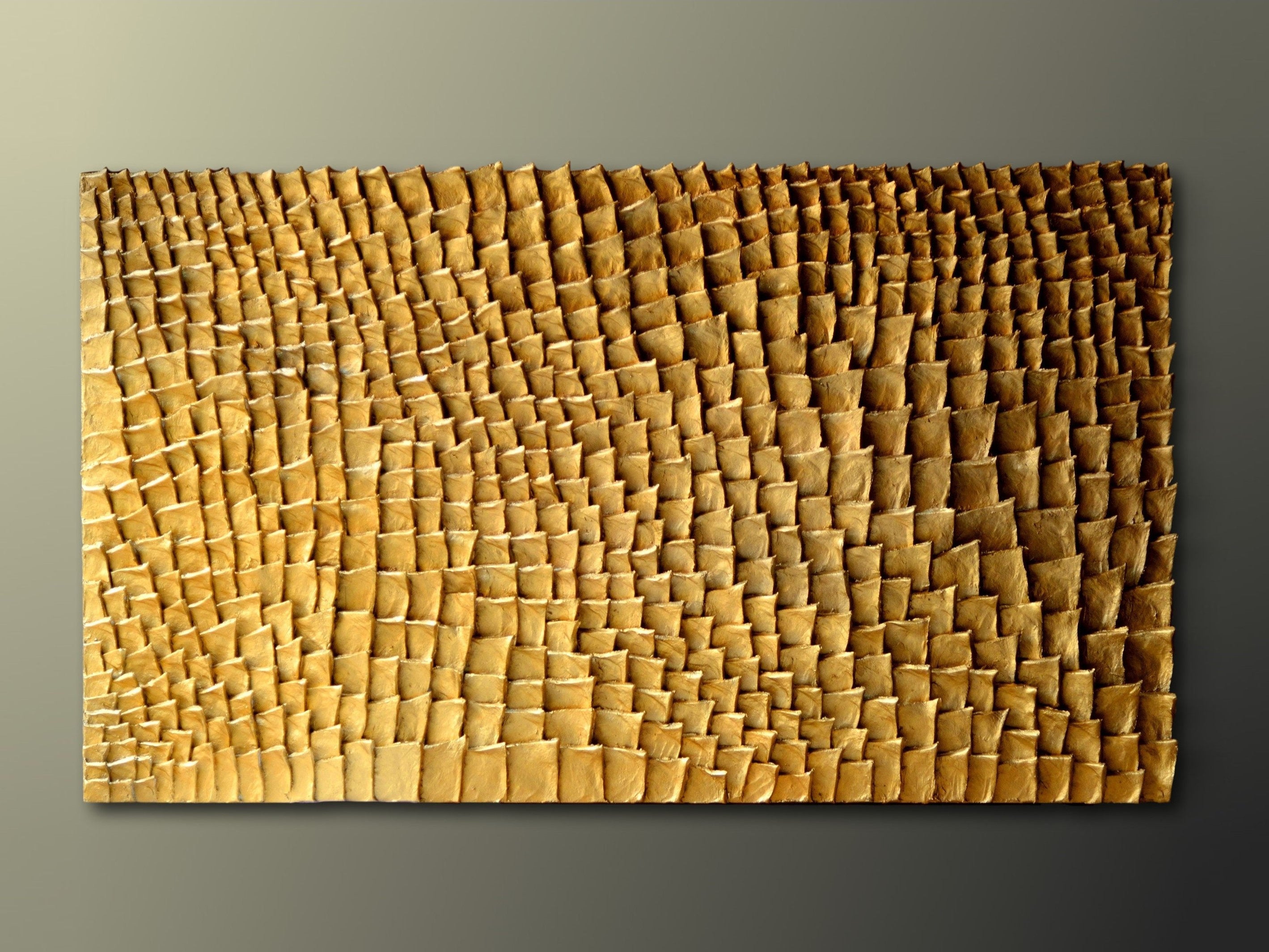 Gold Wall Sculpture Organic Texture Wall Art Gold Wall Art