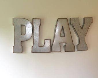 Large Metal Wall Letters play letters | etsy Large Metal Wall Letters play letters | etsy