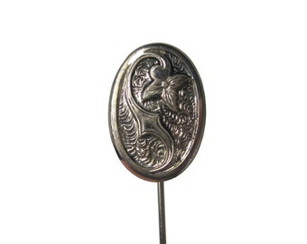 Vintage Sterling Floral Flower Stick Pin