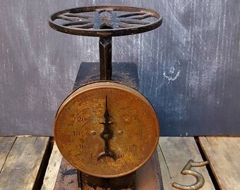 Antique Kitchen Scale With Brass Face, Warranted