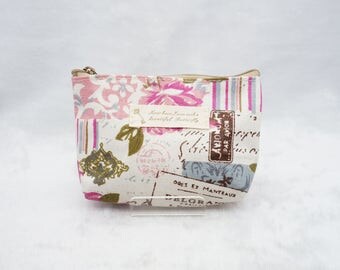 Handmade Fabric Coins Purse/ Card Purse/ Pouch - Floral