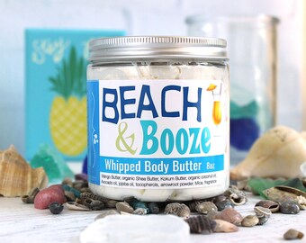 Tropical Whipped Body Butter, Coconut Whipped Shea Butter, Pina Colada Body Lotion, Spring Break gifts for friends, Beach Vacation gift