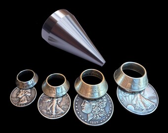 Universal Stabilizing MEGA FOLDING CONE made of Stainless Steel for use on all 1/4" inch – 3/4" inch Holes in Coin Rings