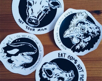 Vegan Propaganda Stickers