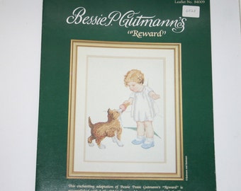Bessie P. Gutmann's "Reward" Cross Stitch Leaflet #84009