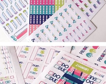NEW! Get it Done Planner Stickers (Qty 342) ideal for any planner, checklists, bills, do today, goal thermometer Ships NOW!