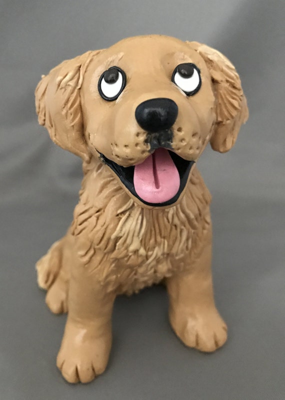 golden retriever dog figurine