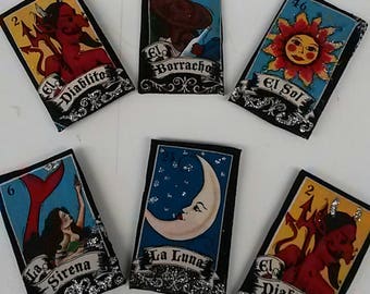 MEXICAN LOTERIA refrigerator magnets.