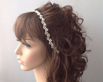 Bridal Headband, Wedding headband, Pearl Wedding Headband, hair jewelry, ivory head piece, brides accessories, gift for her