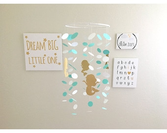 Baby Mermaid Mobile - Baby Mobile - Nursery Decor - Mermaid Crib Mobile - Baby Crib Mobile - Baby Mobile - Baby Shower Gift - Baby Gift