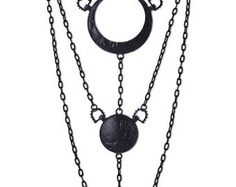 Full Moon Necklace Mond Vollmond Sichel Okkult Gothic goth