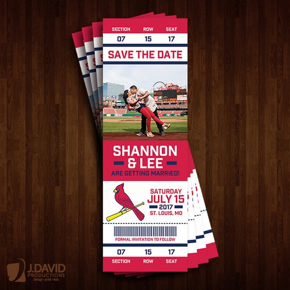 St. Louis Cardinals Save the Date Ticket