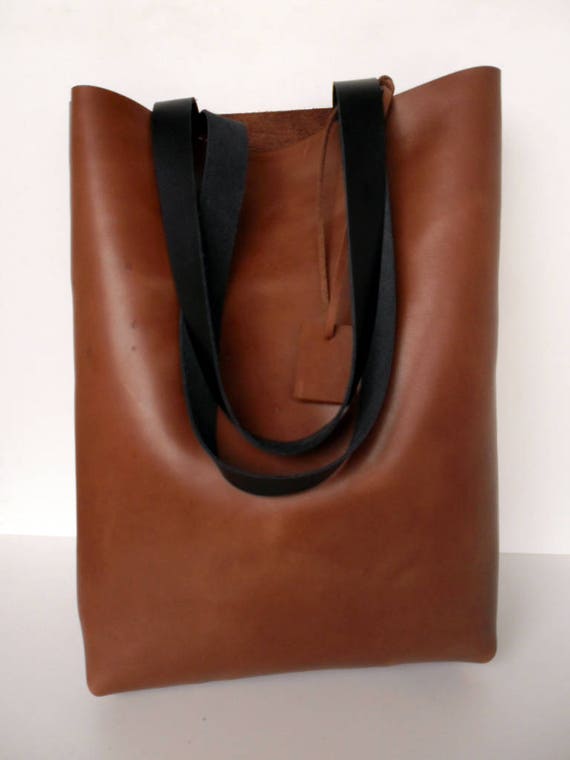 Brown Leather Tote Large Leather tote Brown Leather Bag