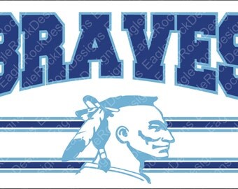 Braves| SVG| DXF| EPS| Png| Cut File| Silhouette | Cricut| Indian| Mascot| Football| Cheer| Vector| Instant Download