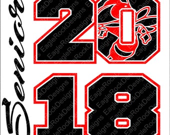 Senior 2018 SVG, DXF, EPS Cut File for Cameo and Cricut, Senior Svg, Graduation Svg, Class of Svg, 2018 Svg, Hornets Svg, Hornets Cut File