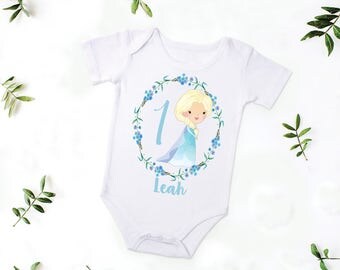 Frozen Birthday Outfit, One Birthday Shirt, Frozen Birthday Top, First Birthday Shirt, First Birthday Shirt, Elsa Shirt, Frozen Outfit