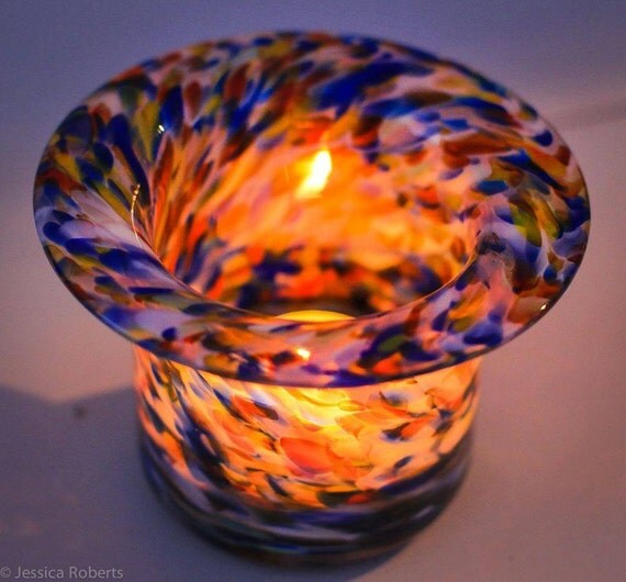 Hand Blown Glass Votive Candle Holders