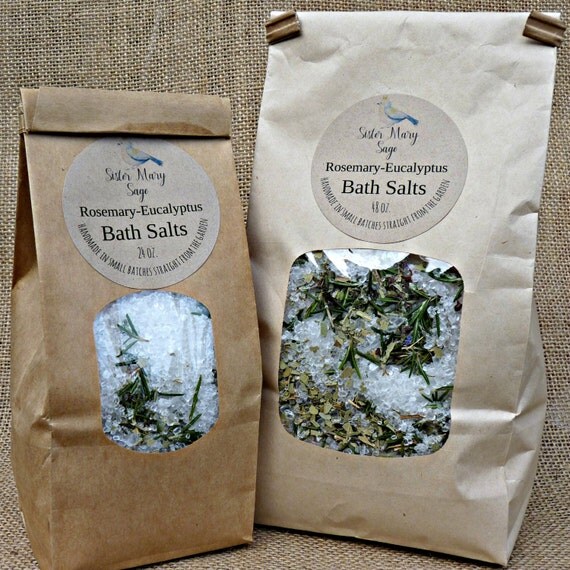Rosemary Eucalyptus Bath Salts handmade essential oils