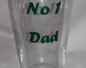 Number One Dad Pint Pot, No 1 Dad Pint Glass, Alcohol Gifts For Dad, Vinyl Father's Day Gift, Father Of The Bride Present, Best Dad Keepsake