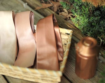No#246,#151,#258,shimmer deep copper,silk mix rosegold,men's neck ties,color palette,groomsmen,men,pale gold champagne copper wedding ties