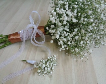 Babys breath wedding bouquet, Babys breath wedding flowers, Wedding bouquet, Fresh flowers, fresh babys breath, babys breath bouquet
