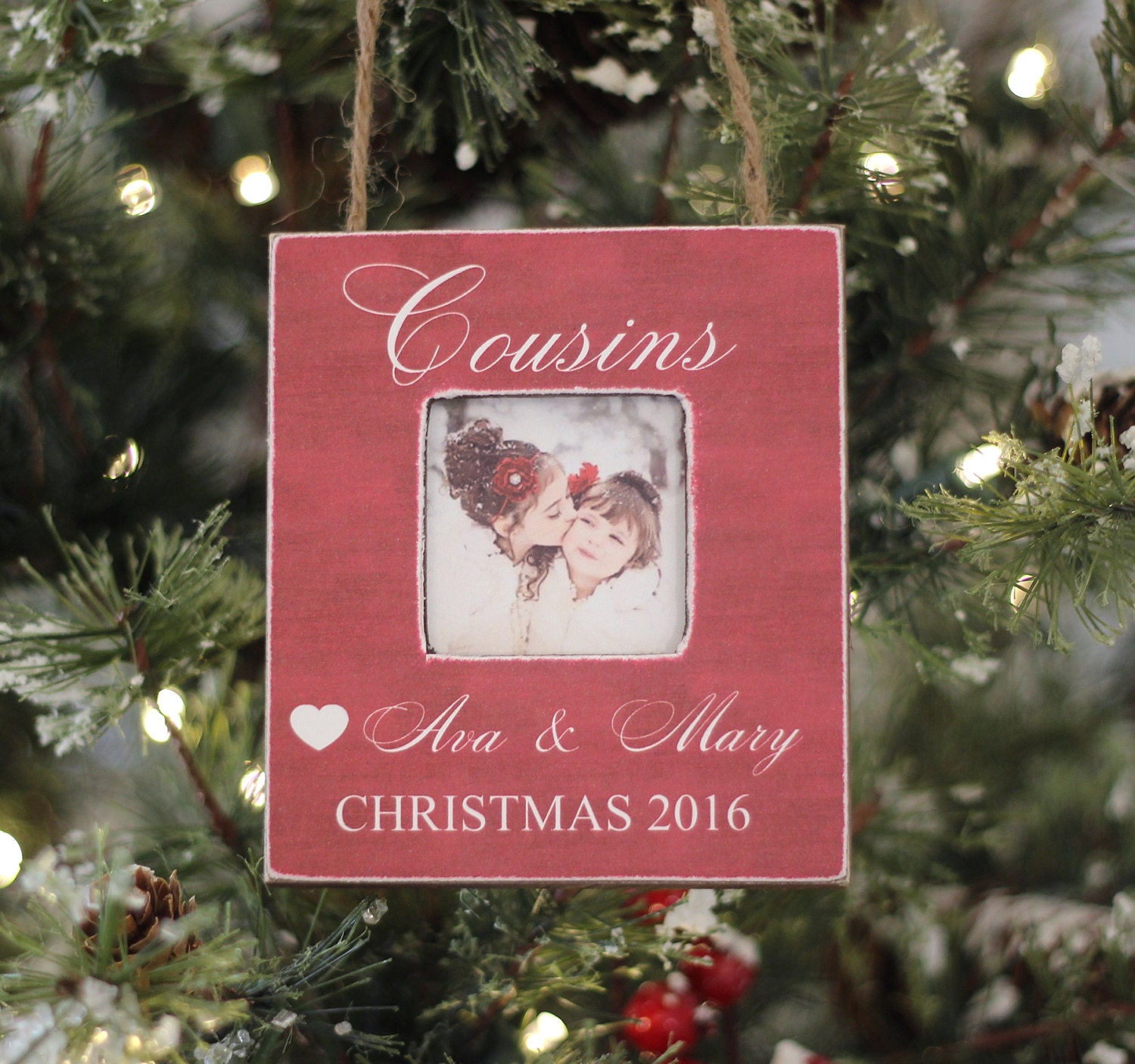 cousins ornament christmas gift personalized photo ornament cousins ornament christmas gift personalized photo ornament