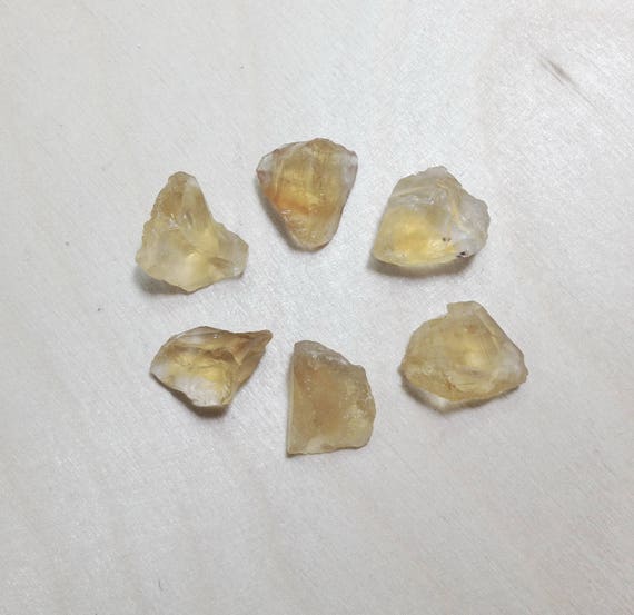 Raw yellow citrine rough citrine crystals lot // B3083