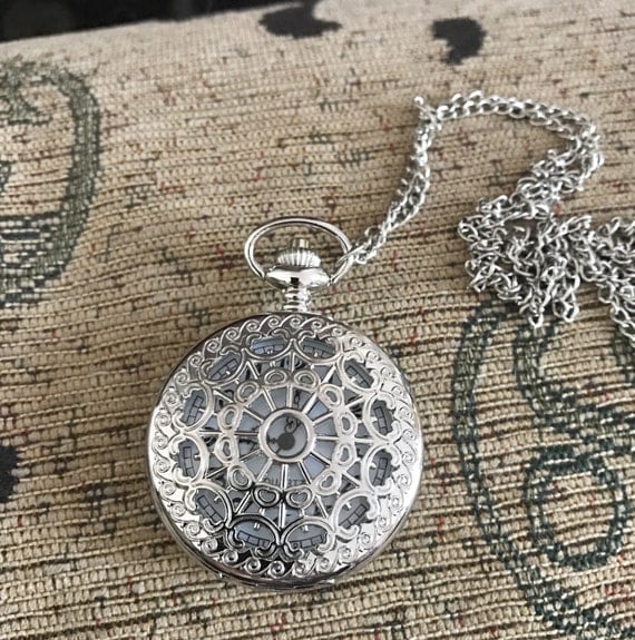 Silver spider web pocket watch by Perfectwishes steampunk buy now online